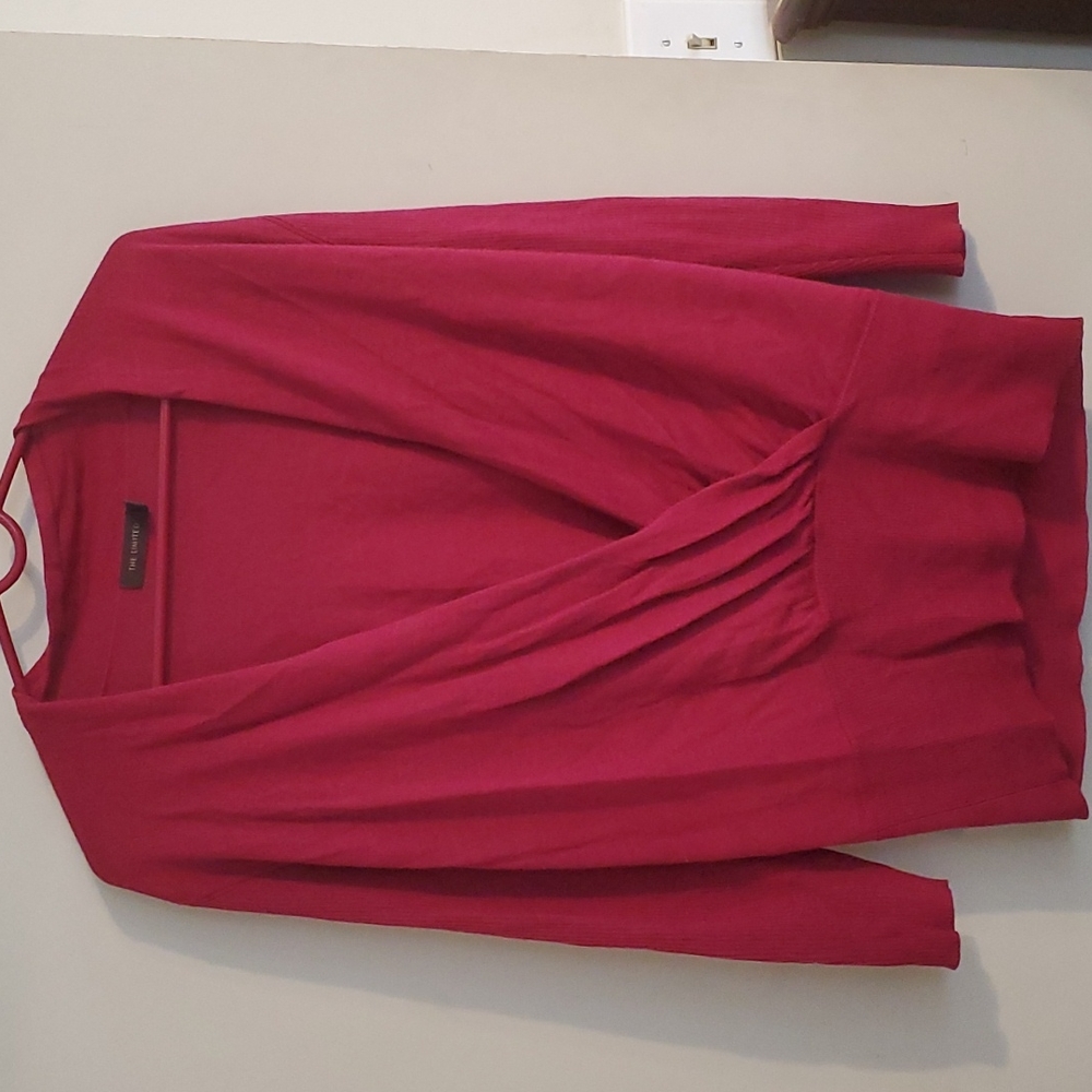 The Limited Pink Sweater Open Front